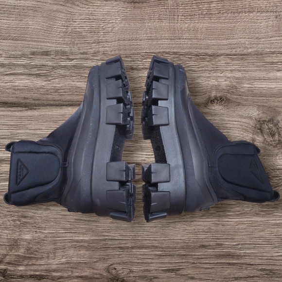 Prada Shoes - DS Prada Monolith Re-Nylon Ankle Boots - Black - Size 41 - 1T933M - Authentic